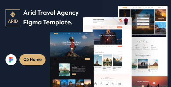 Arid – Travel Agency Figma Template