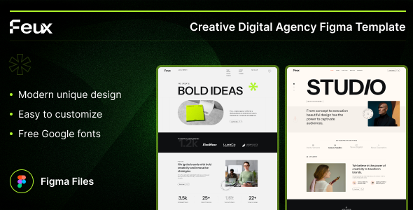 Feux – Creative Digital Agency Figma Template