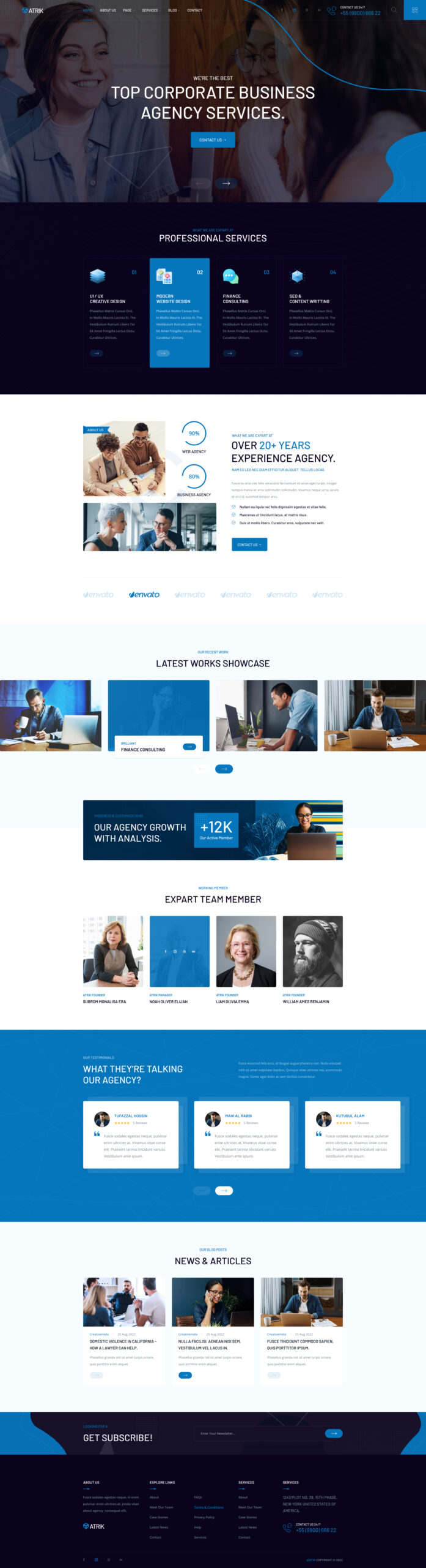 Atrik – MultiPurpose HTML Template for Saas Startup