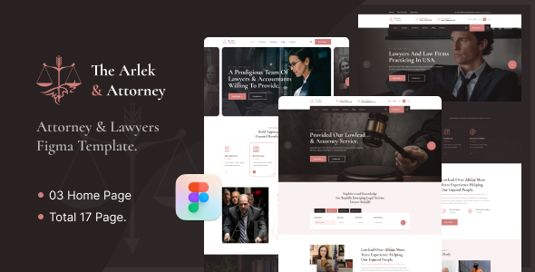 Arlaw – Lawyer Attorney & Law Firm Figma Template