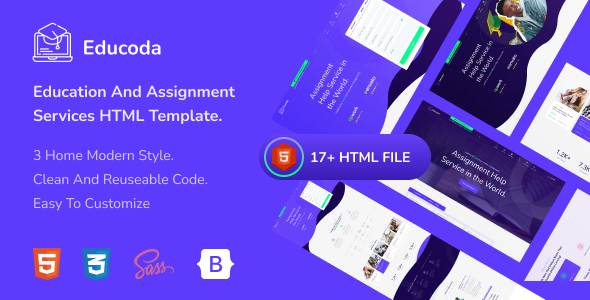 Educoda – Education and Assignment Services HTML Template