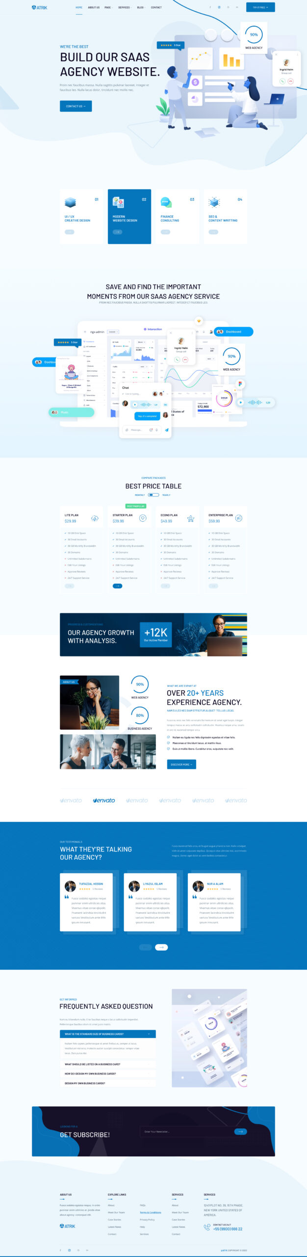 Atrik – MultiPurpose HTML Template for Saas Startup