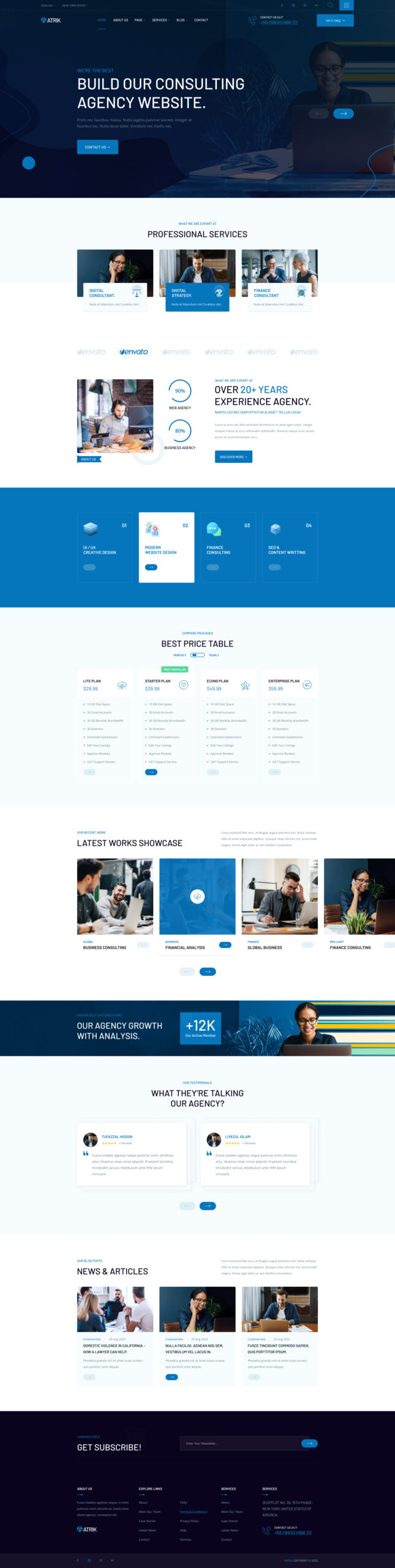 Atrik – MultiPurpose HTML Template for Saas Startup