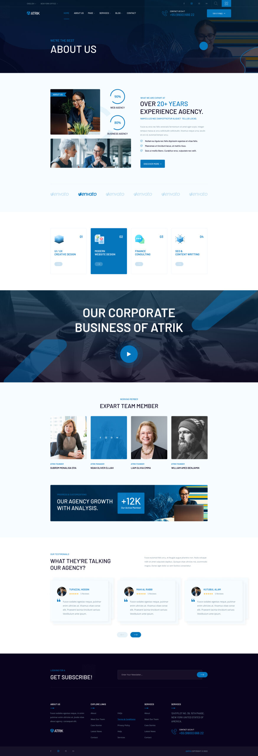 Atrik – MultiPurpose HTML Template for Saas Startup