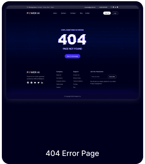 Power AI – Artificial Intelligence Multipurpose Website HTML Template