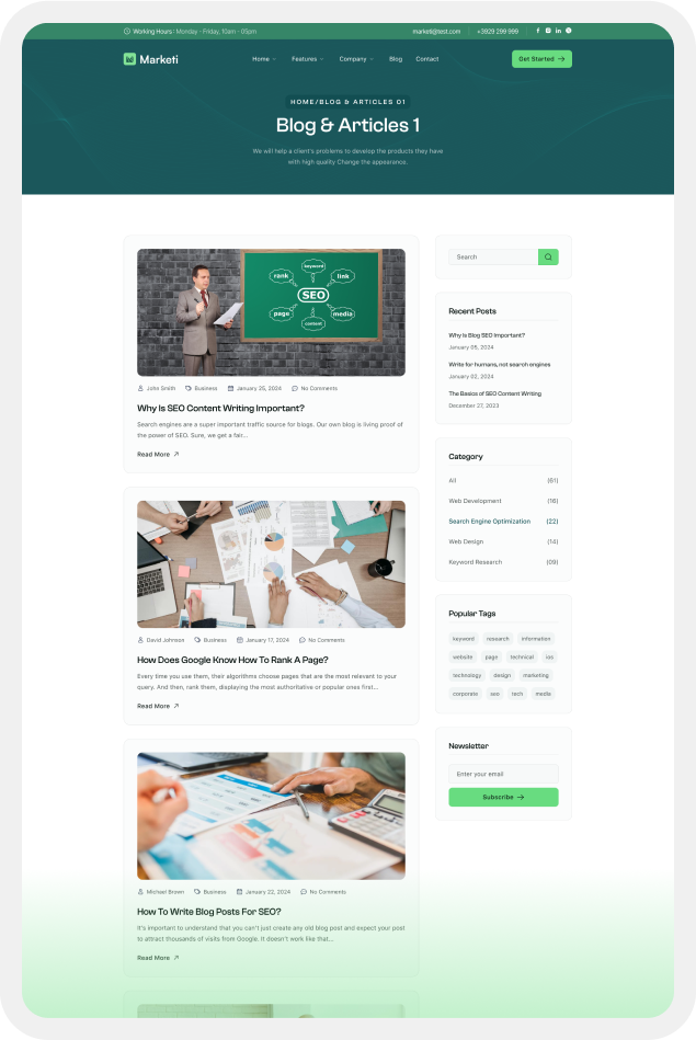 Marketi – SEO Digital Marketing NextJS Template