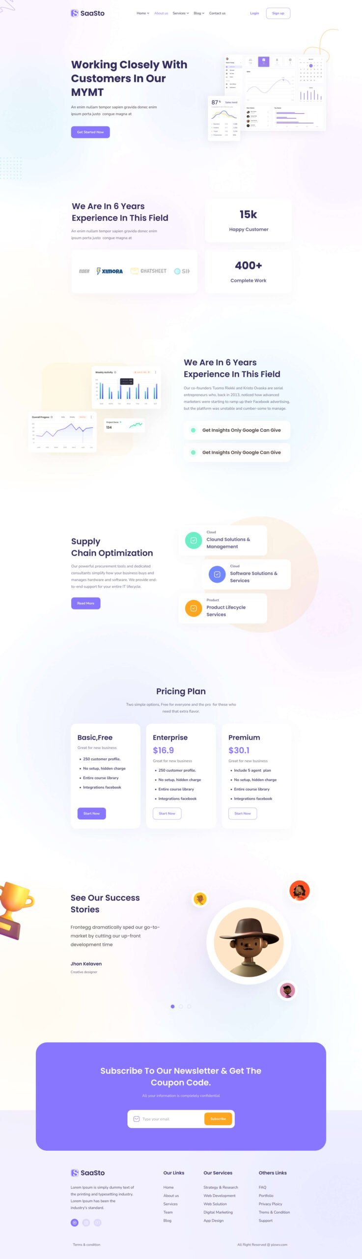 Saasto – Software & SaaS Startup React Nextjs Template