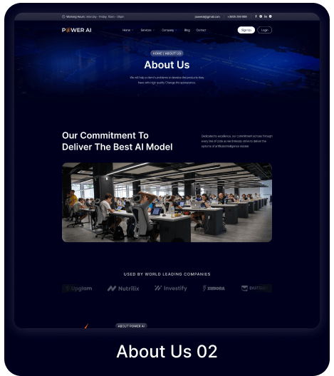 Power AI – Artificial Intelligence Multipurpose Website HTML Template