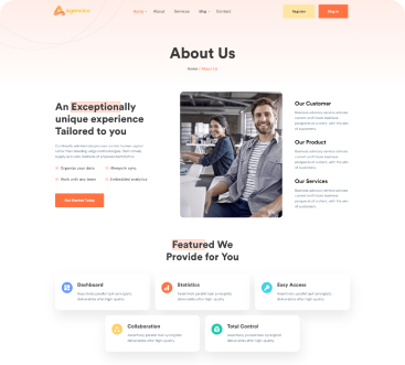 Agencico- Multipurpose React Next JS Landing Pages and Website Templates