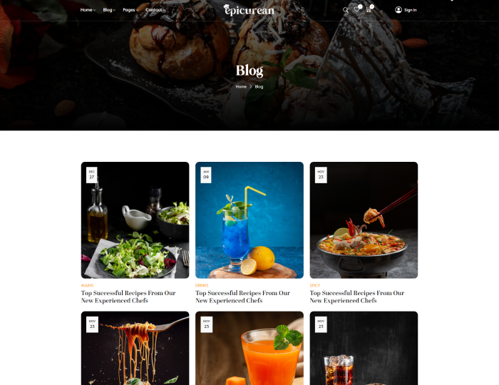 Epicurean – Food & Restaurant Elementor WordPress Theme