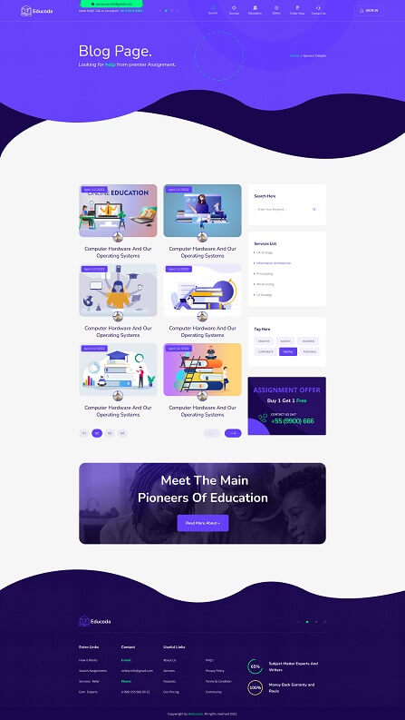 Educoda – Education and Assignment Services HTML Template