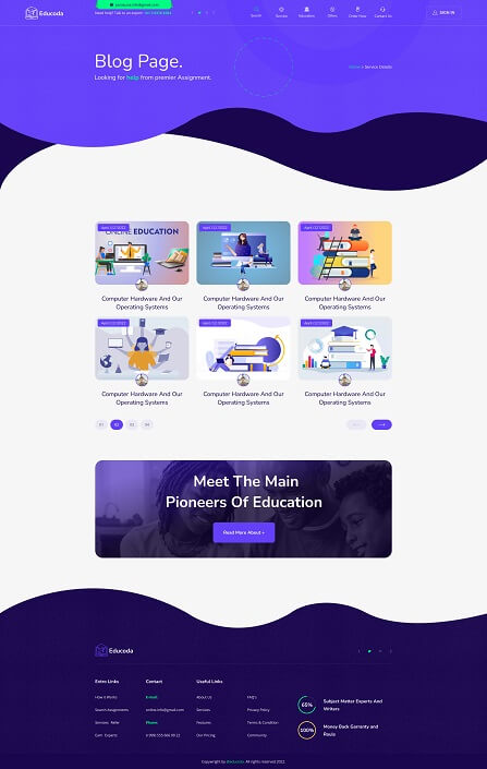 Educoda – Education and Assignment Services HTML Template