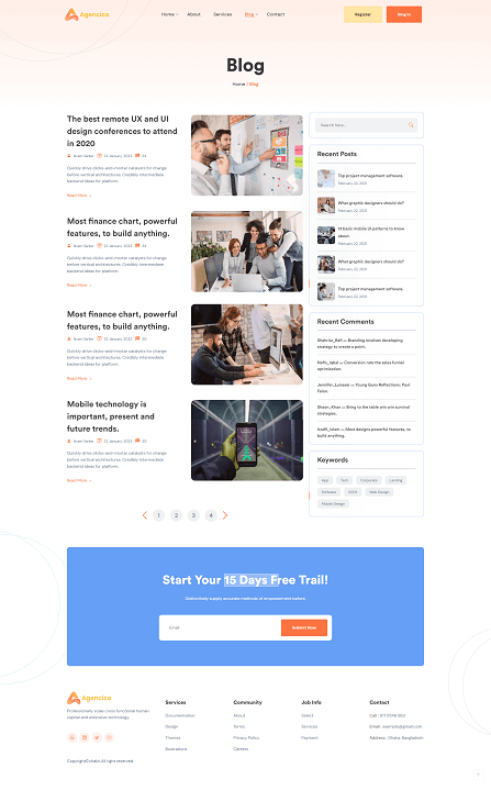 Agencico-Responsive Landing Page HTML Templates