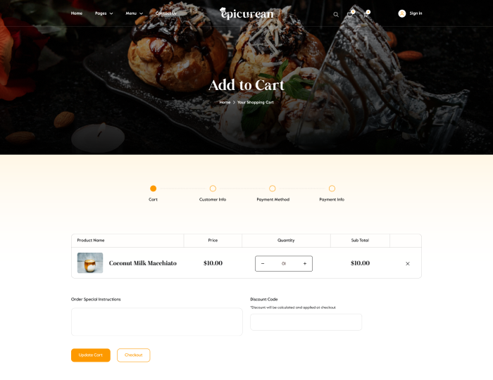 Epicurean – Food & Restaurant Elementor WordPress Theme