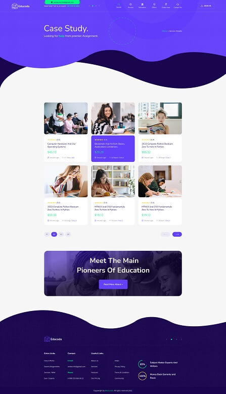 Educoda – Education and Assignment Services HTML Template