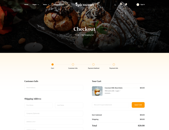 Epicurean – Food & Restaurant Elementor WordPress Theme