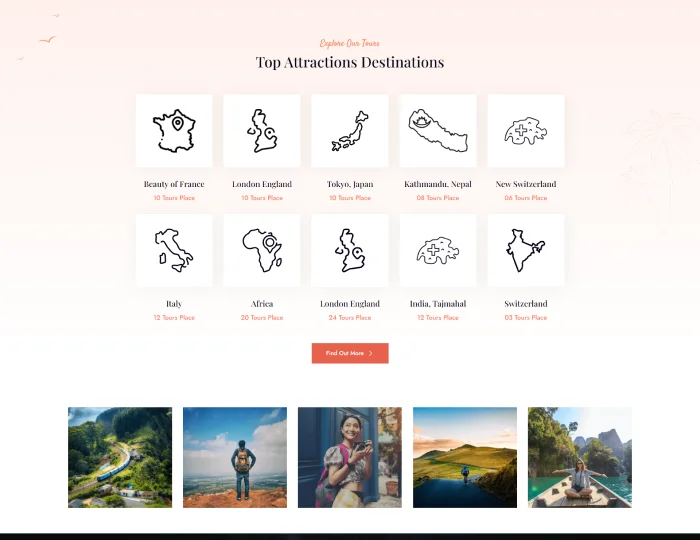 Arid – Travel & Tourism HTML/Tailwind CSS Template