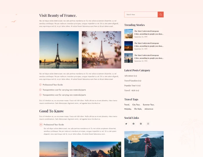 Arid – Travel & Tourism HTML/Tailwind CSS Template