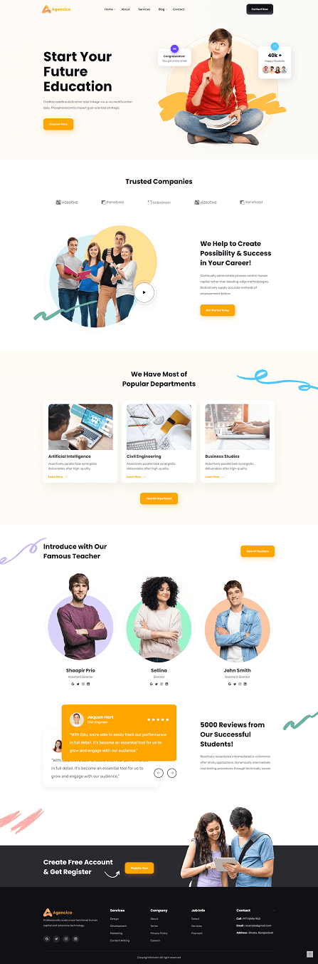 Agencico-Responsive Landing Page HTML Templates