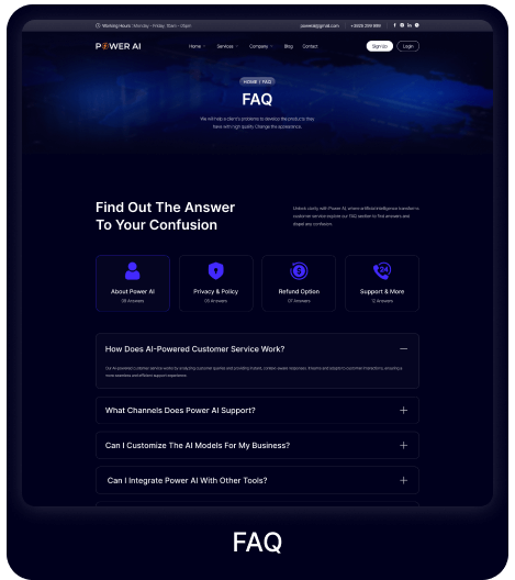 Power AI – Artificial Intelligence Multipurpose Website HTML Template