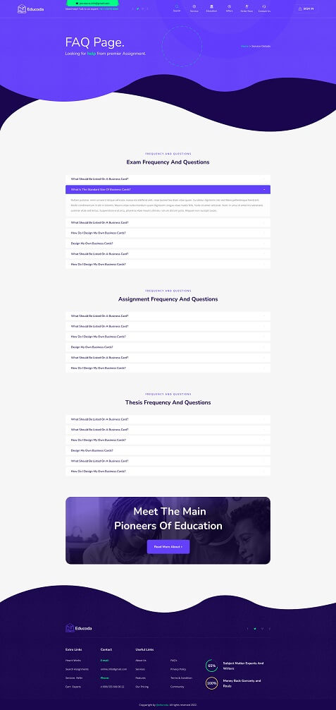 Educoda – Education and Assignment Services HTML Template