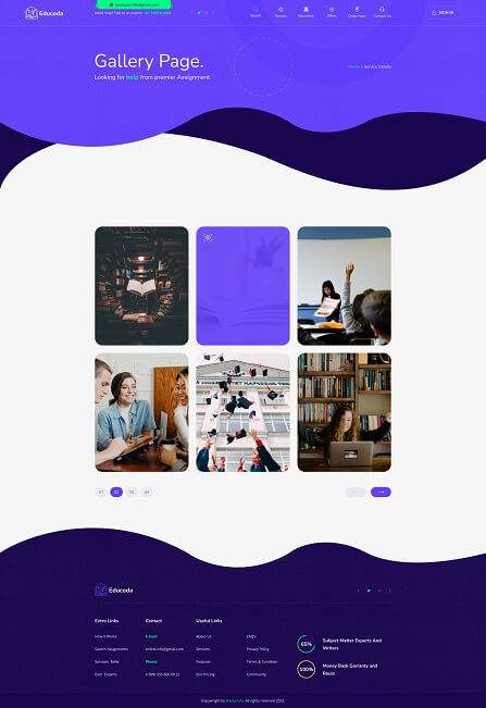Educoda – Education and Assignment Services HTML Template