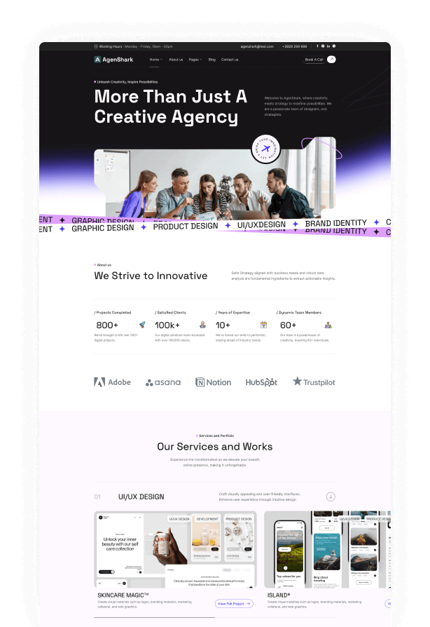 Agenshark – Startup Agency HTML Template