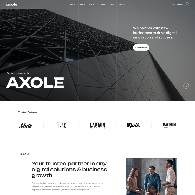 Axole – Creative Digital Agency & Portfolio Template