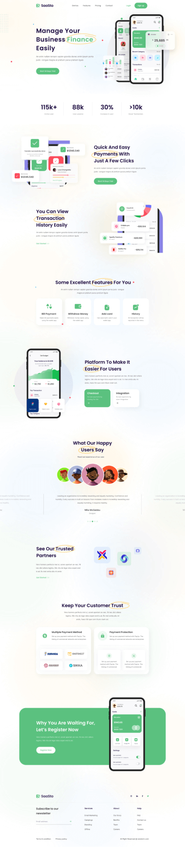 Saasto – Software & SaaS Startup React Nextjs Template