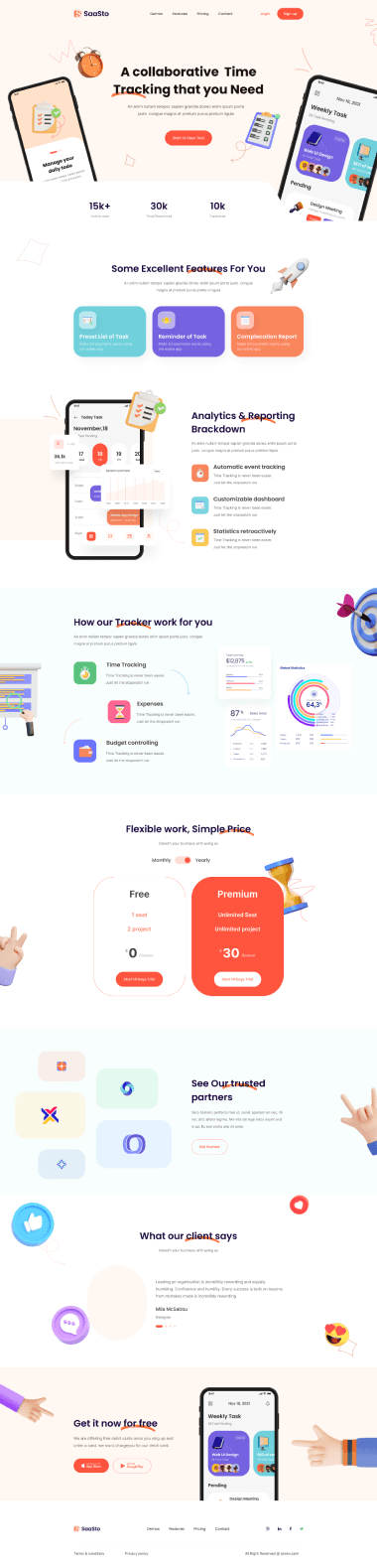 Saasto – Software & SaaS Startup React Nextjs Template