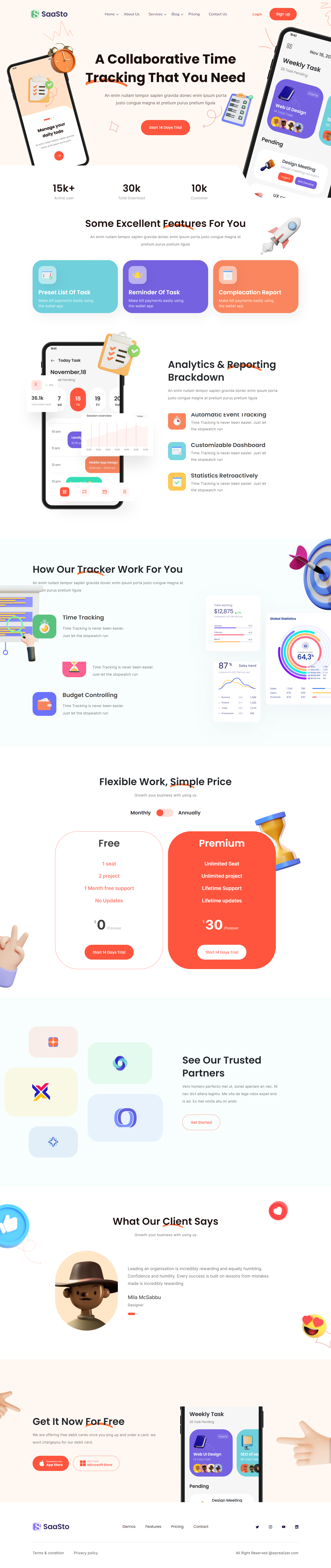 Saasto – Software & SaaS Startup HTML5 Template