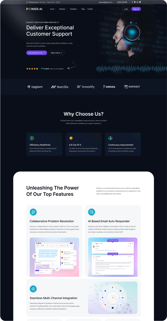 Power AI – Artificial Intelligence Multipurpose Website HTML Template