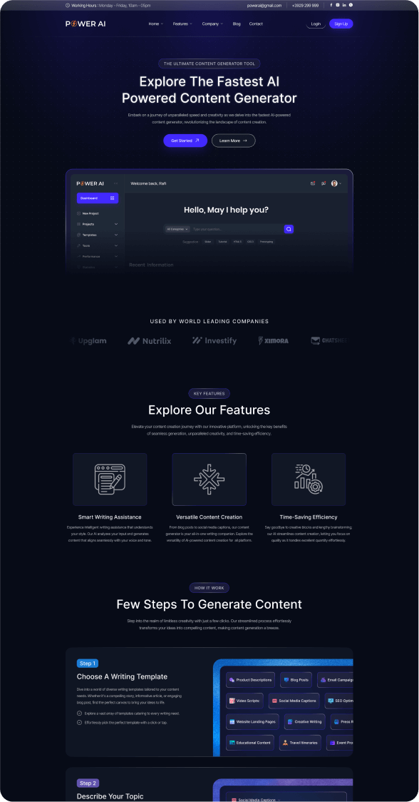 Power AI – Artificial Intelligence Multipurpose Website HTML Template