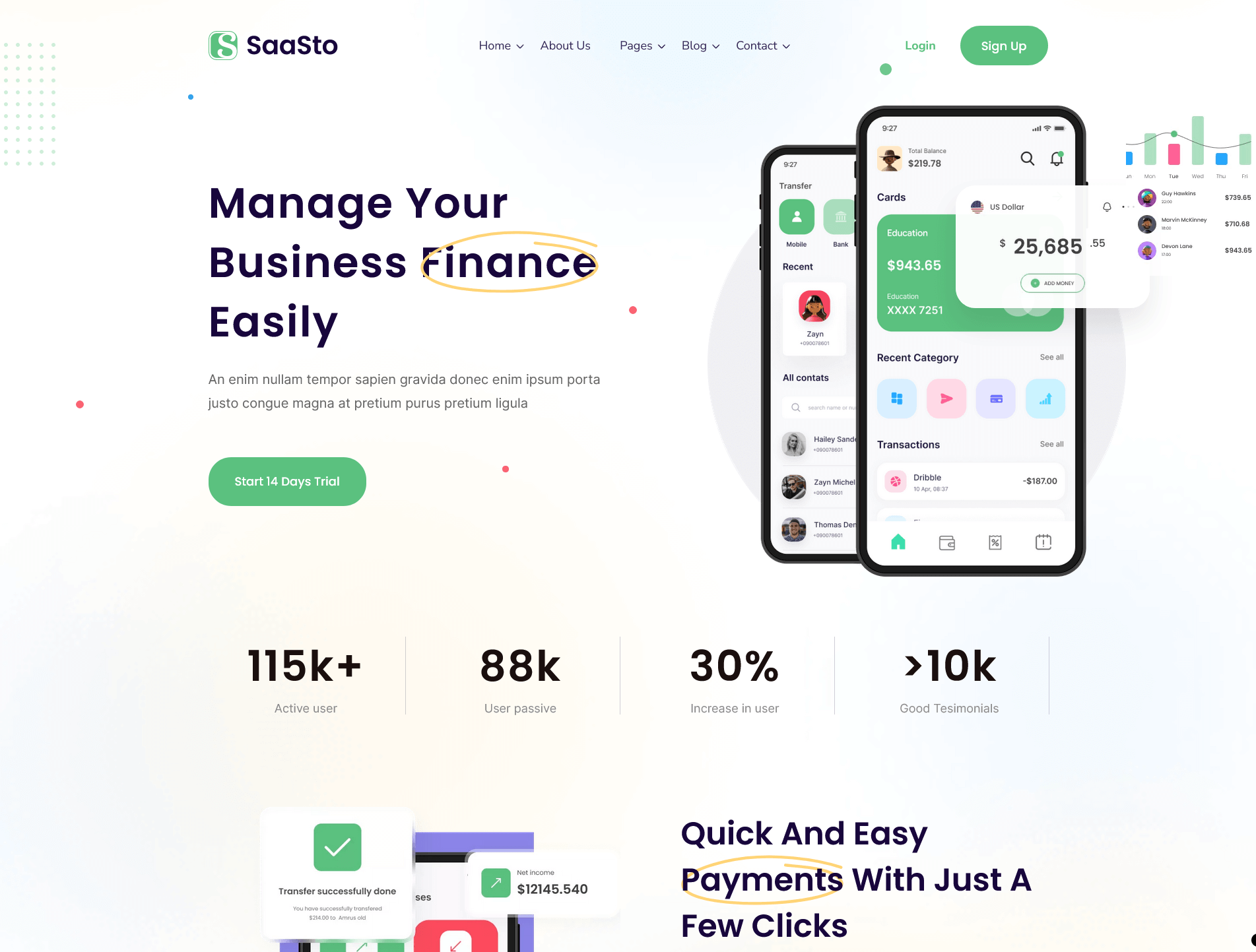 Saasto – Software & Startup SaaS WordPress Theme