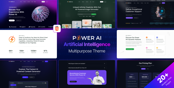 Power AI – Artificial Intelligence Multipurpose Website HTML Template