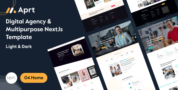 Aprt – Digital Agency & Multipurpose React Nextjs Template