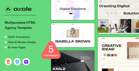 Axole – Creative Digital Agency & Portfolio Template