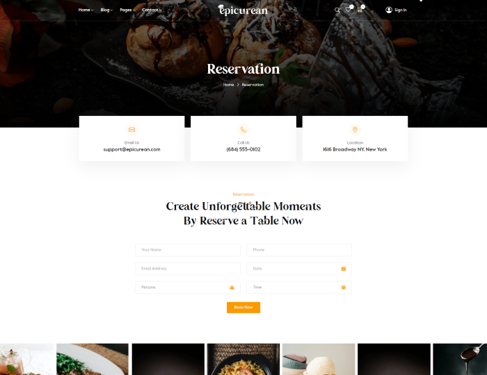 Epicurean – Food & Restaurant Elementor WordPress Theme