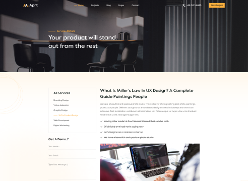 Aprt – Digital Agency & Multipurpose HTML Template