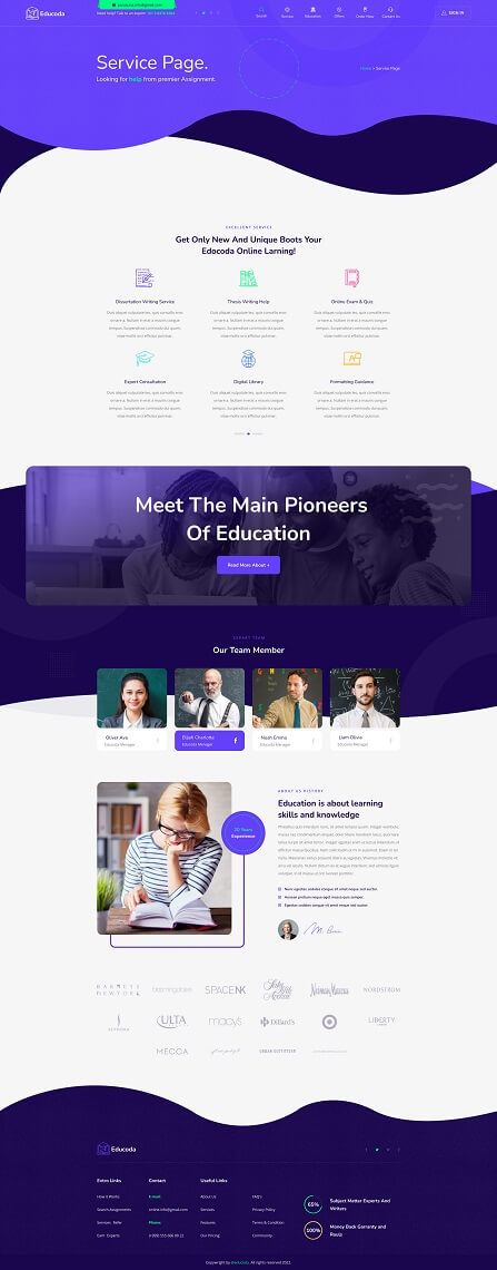 Educoda – Education and Assignment Services HTML Template