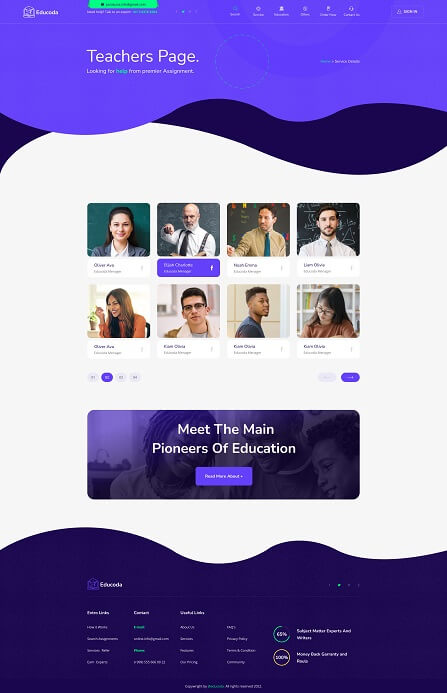 Educoda – Education and Assignment Services HTML Template