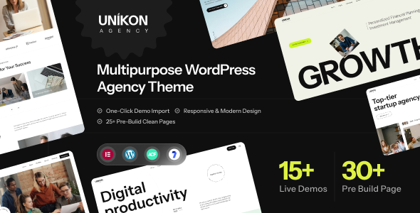 Unikon – Multipurpose Agency Elementor WordPress Theme